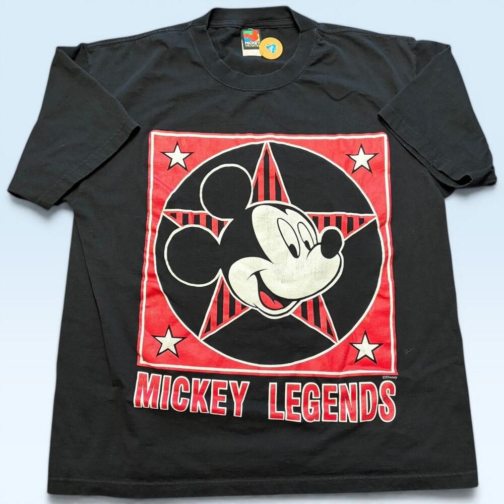 Vintage Mickey Unlimited Shirt Mens Big 1X Black Mickey Legends Tee T-Shirt 90s